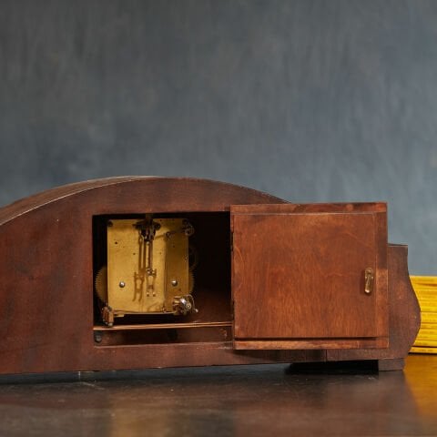 Oak Console Clock