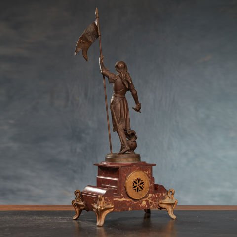 Jean D'arc Console Clock Set