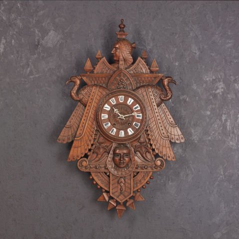 Egyptian Inspired Wooden Clock