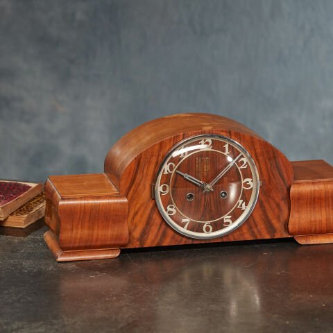 Walnut Console Clock