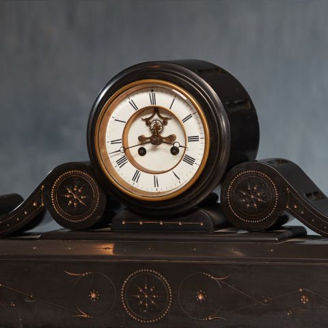Marble French Fireplace Clock